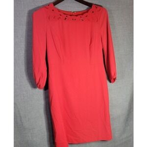 Professional Red Talbots Sheath Dress Size 4 - Workwear/Office Midi Read